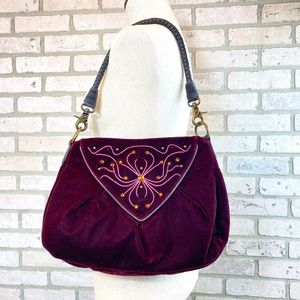 Nine West velvet shoulder purse